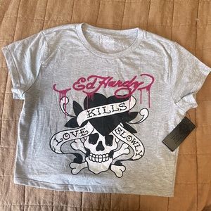 Ed hardy woman’s baby tee